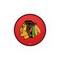 Holland Bar Stool Co 30" Chicago Blackhawks Cushion Seat, Blk Wrinkle Base Swivel Bar Stool L8B130ChiHwk-R - alternate 4