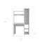 Homeroots 39" White Wood Writing Desk and Bookshelf Set 535147 - alternate 2