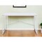 Homeroots 47" White and Silver Writing Desk 491488 - alternate 4
