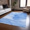 Homeroots 9' X 12' Blue Abstract Washable Non Skid Indoor Outdoor Area Rug 559737 - alternate 3