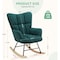 Yssoa Simple Deluxe Nursery Rocking Chairs, Teddy Upholstered Glider Recliner Rocking Chair with High Bac 3A88FNCHARROCKERGRN - alternate 5