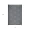 Homeroots 2' X 3' Gray and Blue Geometric Stain Resistant Indoor Outdoor Area Rug 531604 - alternate 5