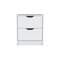 Homeroots 19" White Wood Two Drawer Nightstand 526147 - alternate 1