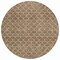 Homeroots 8' Brown And Beige Round Geometric Washable Indoor Outdoor Area Rug 596173 - alternate 5