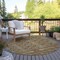 Homeroots 8' Orange Taupe And Beige Round Moroccan Washable Indoor Outdoor Area Rug 577213 - alternate 5