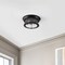 Jonathan Y Lauren 13.25" 2-Light Metal/Glass LED Flush Mount, Black JYL7446D - alternate 7