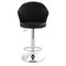 Elama 2 Piece Shell Back Faux Leather Adjustable Bar Stool in Black with Chrome Base ELM-799-21-BLACK - alternate 8