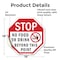 Signmission Stop No Food or Drink Beyond This P, 18 Inch X 18 Inch, Vinyl Decal OC-D-18-81 - alternate 4