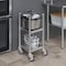 Amgood 14 in. x 14 in. Stainless Steel Rice Warmer Stand with Wheels AMG RW-1414-Z - alternate 7
