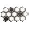 Apollo Tile Aureole 8.66 in. x 9.84 in. Matte White and Black Porcelain Hexagon Wall and Floor Tile (8.07 sq ft/case) - 18 Sheets APLENC88DAYA - alternate 8