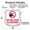 Signmission Alligator Warning Shield Sign Do Not Fee, 18 Inch X 18 Inch, Plastic Sign SHI-P-18-355 - alternate 5