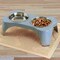 Gibson Home Bow Wow Meow 3 Piece Elevated Pet Bowl Dinner Set in Grey 122394.03 - alternate 6