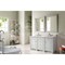 James Martin Vanities Bristol 60'' D Vanity, Bright White w/ Jasmine Pearl Silestone Top w/FreePower Wireless Charger 157-V60D-BW-FEJP - alternate 6