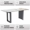 Leisuremod Astra Modern Dining Table with Stainless Steel Base with Sintered Stone Top ATSS-55CG-S - alternate 6