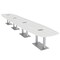 Skutchi Designs Arc Boat Conference Table, 45 in W, 264 in L, White HAR-ABOT-48x264-DOU-WA7976-ESIL - alternate 1