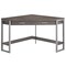 Homeroots 42" Taupe and Silver Corner Computer Desk 333554 - alternate 1