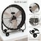 Edendirect 24 in. 2 fan speeds Drum Fan in Black with Adjustable Tilt and Rolling Casters ZRW5512P468528 - alternate 6