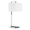 Homeroots 26" Silver Metal Square Arched Table Lamp With White Square Shade 524313 - alternate 1