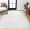 Jonathan Y Porter Geometric Art Deco Fan Pattern High-Low White/Light Gray 3 ft. x 5 ft. Area Rug CAR100B-3 - alternate 1
