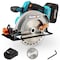 Wrightmaster 20V Brushless Cordless Circular Saw with 6-1/2" Blade, 4.0Ah Battery & Fast Charger, 4700 RPM ZR-139 - alternate 1