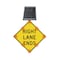 Stop-Lite LED Solar Right Lane Ends Sign 30 in (ENG) SS-W9-1-3000EA - alternate 1