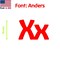 Aacc Self-Adhesive Vinyl Letter: X, Scale: 18 cm. Color: Red Font: Anders by, 12PK AACC-Anders-UX-Red-M18x12 - alternate 1