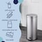 Happimess Oscar 8-Gallon Step-Open Trash Can with FREE Mini Trash Can, Platinum Silver HPM1000A - alternate 7