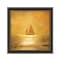 Homeroots Solo Gold Sunset Sailboat Black Framed Print Wall Art 529605 - alternate 1