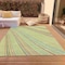 Homeroots 5' X 8' Sage Brown And Sky Blue Striped Washable Indoor Outdoor Area Rug 614948 - alternate 5