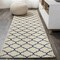 Jonathan Y Arabesque Ogee Trellis Beige/Navy 2 ft. x 10 ft. Indoor/Outdoor Runner Rug SMB122A-210 - alternate 1