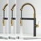 Vigo Edison Pro Single Handle Pull-Down Kitchen Faucet in Matte Gold/Matte Black VG02052MGMB - alternate 5