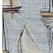 Homeroots 50" X 70" Beige Ivory And Sky Blue Sailboat Microfiber Plush Throw Blanket 712539 - alternate 4
