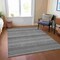 Homeroots 8' X 10' Gray And Silver Striped Washable Indoor Outdoor Area Rug 610597 - alternate 7