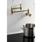 Kingston Brass Wall Mount Pot Filler Faucet, Polished Brass KS3102CG - alternate 3