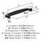Amerock Franklin 5-1/16 inch (128mm) Center-to-Center Matte Black Cabinet Pull, 25PK 25VMP37052MB - alternate 3