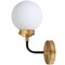 Jonathan Y Caleb 6" 1-Light Contemporary Transitional Iron/Glass LED Vanity Light, Brass Gold/Black/White JYL9056B - alternate 13