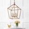 Jonathan Y Pagoda 16" 4-Light Classic Traditional Metal Cage Lantern LED Pendant, Antique Gold JYL7437B - alternate 13