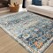 Homeroots 2' X 3' Blue and Orange Floral Stain Resistant Indoor Outdoor Area Rug 531504 - alternate 7
