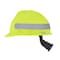Msa Safety V-Gard Slotted Cap, HDPE, Fas-Trac III Suspension, Type I, Class E, Yellow/Green w/Silver Stripe 10102194 - alternate 3