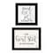 Homeroots Set Of Two The Best Seat in the House 2 Black Framed Print Bathroom Wall Art, 2PK 408205 - alternate 1