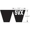 Gates Banded Narrow Cogged V-Belt, Super HC Molded Notch PowerBand Belts, 5VX560, 5VX, Ethylene Elastomeric, 56 in, 2 in Top Width 3/5VX560 - alternate 3