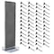 Azar Displays Charcoal Two-Sided Pegboard Floor Display On Studio Base with 50 6in Black Hooks 700770-CHA-6B50 - alternate 1
