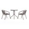 Flash Furniture Lila 23.75in Round Glass Top Metal Table with 2 Bronze Aluminum Slat Stack Chairs TLH-071RD-017CBZ2-GG - alternate 10