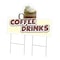 Signmission Coffee Drinks Die Cut Yard & Stake outdoor plastic coroplast window, C-DC-2436-DS-Coffee Drinks19 C-DC-2436-DS-Coffee Drinks19 - alternate 1