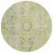 Homeroots 8' Round Artichoke Green Round Oriental Washable Non Skid Indoor Outdoor Area Rug 563741 - alternate 1