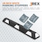 Jrex Safety 48 in Rubber Parking Block Curb Stop, White Reflective Strip, 2PK PBSW-JR-4-2PK - alternate 5