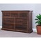 Homeroots 61" Brown Solid Wood Seven Drawer Double Dresser 524601 - alternate 8