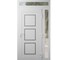 Vdomdoors Front Exterior Prehung Metal-Plastic Door, Manux 8661 White Silk, Side and Top Sidelite Transom, Of MANUX8661EXD-WS-W36+14xH80+14-LH - alternate 1