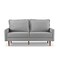 Homeroots 69" Gray Velvet Sofa With Dark Brown Legs 543723 - alternate 5
