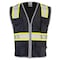 Dome75 Hi-Vis Safety Vest SM/MD Class Non-ANSI/Enhanced Visibility , Zipper 6 Pockets, 2 Mic Tab DV2183 - alternate 2